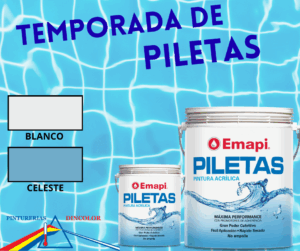EMAPI PINTURA PILETAS x 10 LTS     CELESTE-BLANCO ARENA-VERDE
